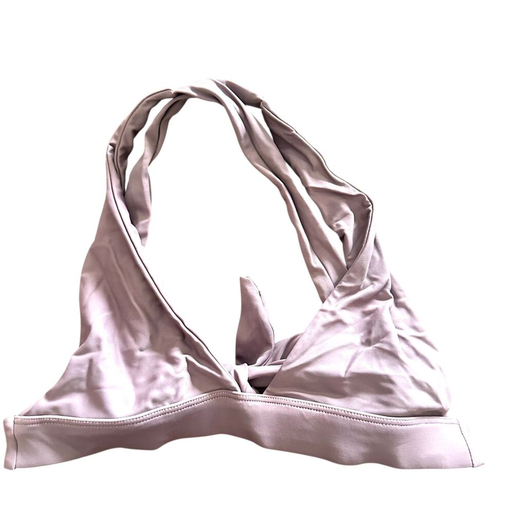 MAOI SWIM Tie Back Halter Swim Top Purple‎ X-Small